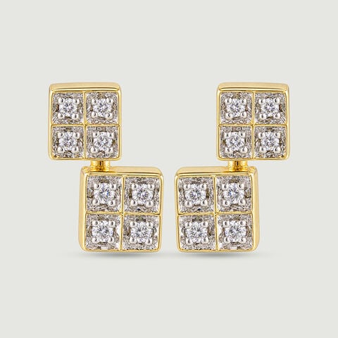 Chic Geometric Diamond Stud Earrings