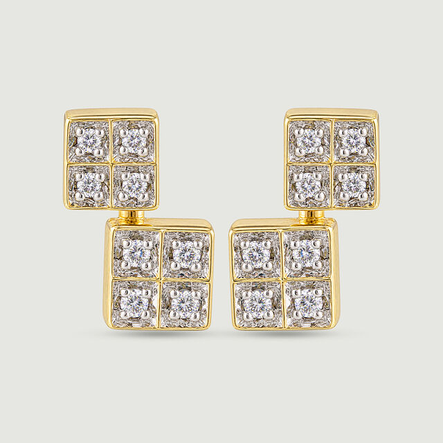 Chic Geometric Diamond Stud Earrings,,hi-res image number null