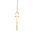 Elegant Yellow Gold and Diamond Teardrop Pendant,,hi-res view 3