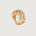 Zigzag Shine Gold & Diamond Finger Ring,,hi-res view 3