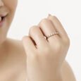 14 KT Rose Gold Half Eternity Diamond Ring,,hi-res view 3