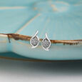 Delicate Bloom Silver Stud Earrings,,hi-res view 1