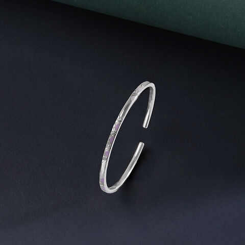 Subtle Spark Silver Bangle