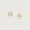 Floral Flutter Diamond Stud Earrings,,hi-res view 3