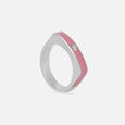 Pink Edge Silver Finger Ring,,hi-res view 4