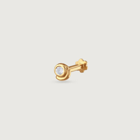 Chic Swirl Topaz Nose Pin