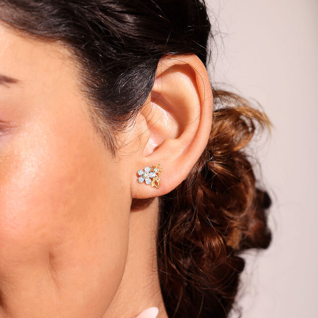 Butterfly Garden Diamond Stud Earrings,,hi-res image number null