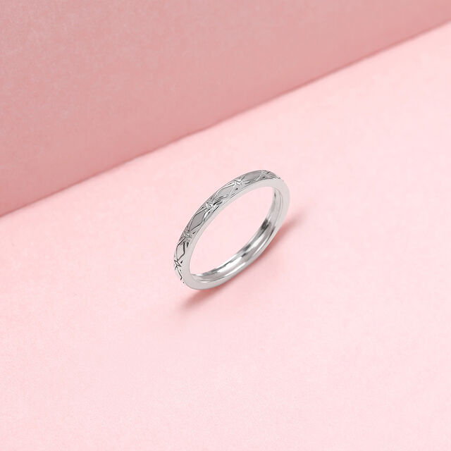 Engraved Accent Silver Finger Ring,,hi-res image number null