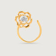 14KT Yellow Gold Diamond Nose Pin,,hi-res view 3