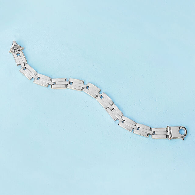 Contemporary Link Silver Bracelet,,hi-res image number null