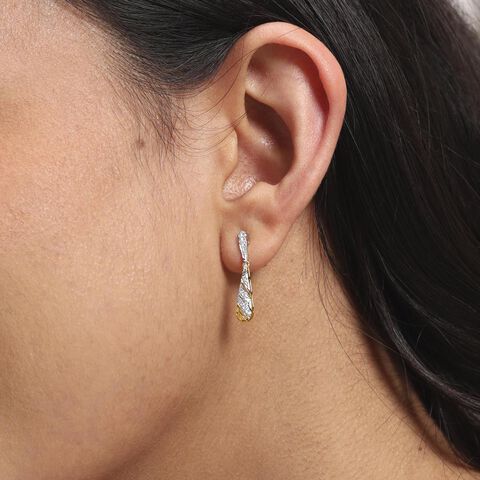 Graceful Drift Diamond Drop Earrings