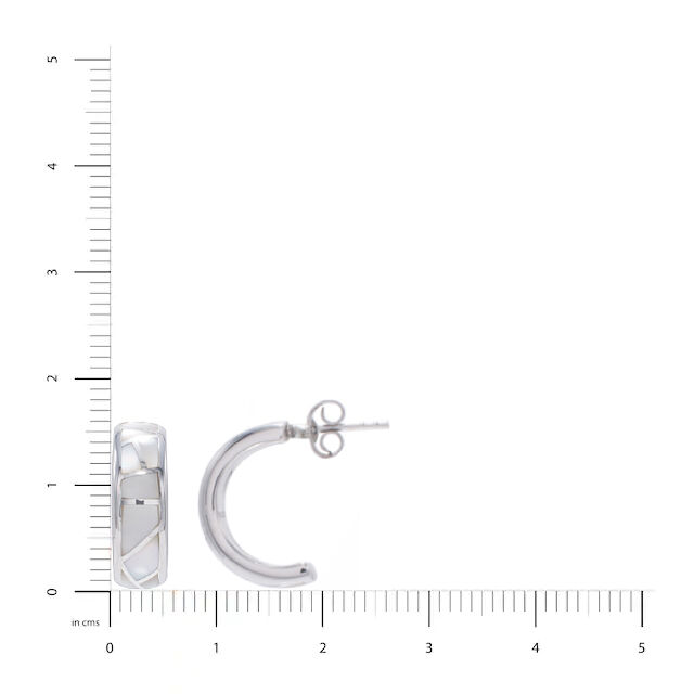 Half Round 92.5 Silver Earrings For Special Occasions,,hi-res view 4