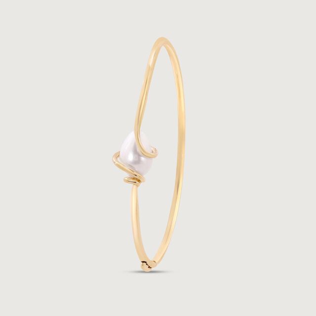 Modern Knot Pearl Bangle,,hi-res image number null