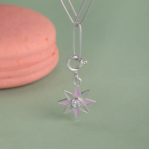 Pastel Star Silver Charm