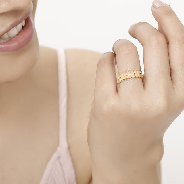 18KT Yellow Gold Deco Ring,,hi-res image number null