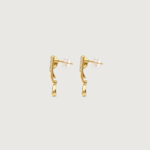 Linear Poise Diamond Drop Earrings