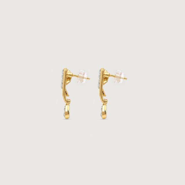 Linear Poise Diamond Drop Earrings,,hi-res image number null