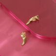 Sculpted Cascade Gold Drop Earrings,,hi-res view 1