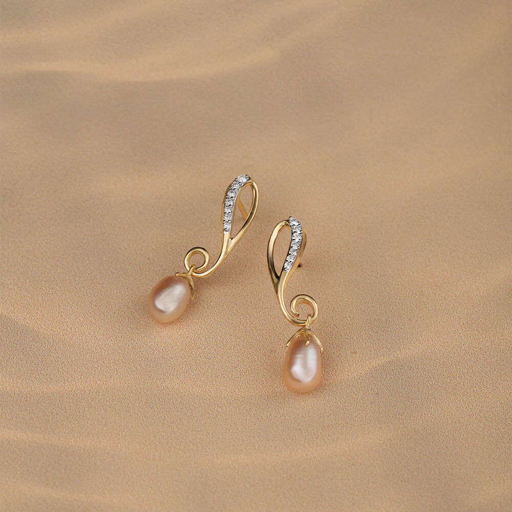 Pearl drop earrings tanishq discount