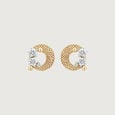Textured Orbit Diamond Stud Earrings,,hi-res view 1