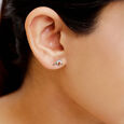 14KT Yellow Gold Mystic Peaks Stud Earrings,,hi-res view 3