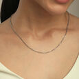 Dainty Link Silver Chain,,hi-res view 2