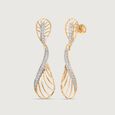 Lustrous Line Diamond Drop Earrings,,hi-res view 4