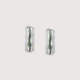 Mosaic Magic Silver Hoop Earrings,,hi-res view 4