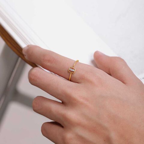Radiant Frame Diamond Ring