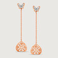 Dazzling Heart 14KT Rose & White Gold Diamond Drop Earrings,,hi-res view 3