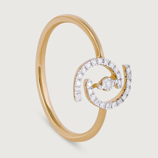 Infinite Sparkle Gold & Diamond Finger Ring,,hi-res image number null