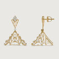 Lippan Radiance Gold & Diamond Jhumka,,hi-res view 3