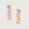 Bold Chic Gold & Diamond Hoop Earrings,,hi-res view 3