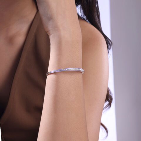 Radiant Halo Silver Bangle
