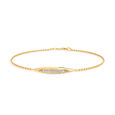 Leaf Blade Yellow Gold Bracelet,,hi-res view 1