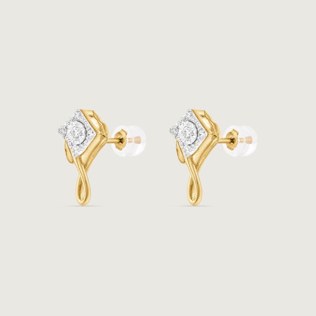 Fluid Frame Diamond Stud Earrings,,hi-res image number null