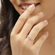 14 KT Round Rose Gold and Diamond Ring,,hi-res view 3