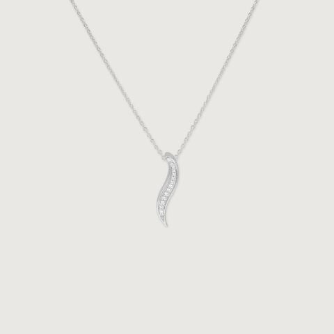 Delicate Leaf Drop Silver Necklace