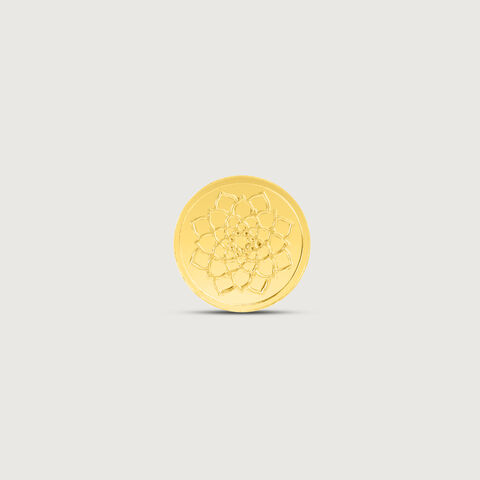 1 gm 24 Karat Lotus Gold Coin (9999 Purity)