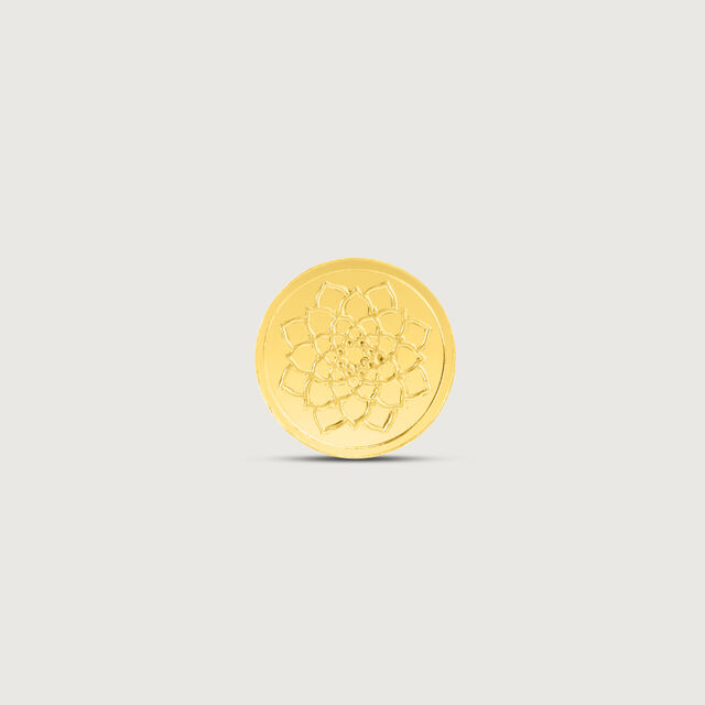 1 gm 24 Karat Lotus Gold Coin (9999 Purity),,hi-res image number null