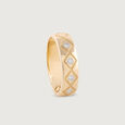 Grided Glitz Gold & Diamond Ring for Men,,hi-res view 4