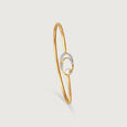 Twirl Shine Pearl & Diamond Bangle,,hi-res view 4
