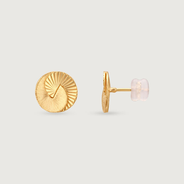 Harmonious Radiant Gold Stud Earrings,,hi-res image number null