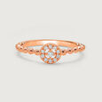 Glamour in Circles Rose Gold 18K Diamond Ring,,hi-res view 2