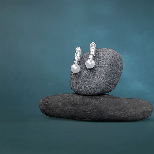 Gleam Drop Silver Drop Earrings,,hi-res image number null