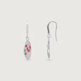 Blush Wing Silver Hoop Earrings,,hi-res view 5