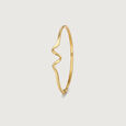 Fluid Sculpted Gold Bangle,,hi-res view 4