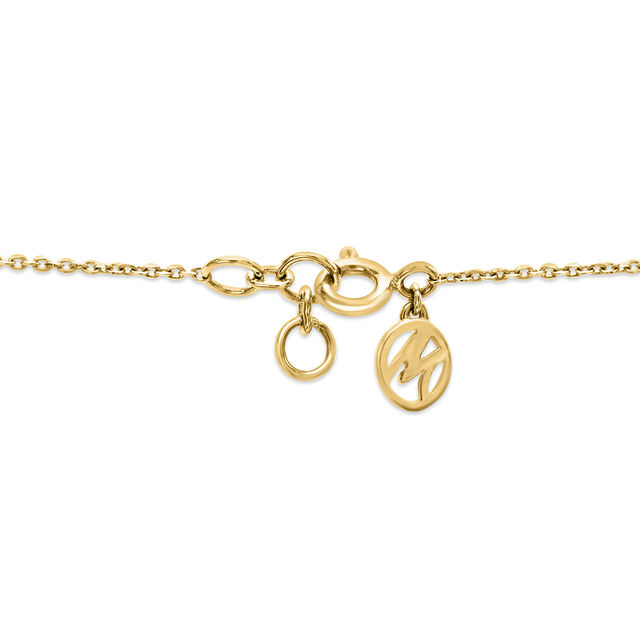 14 KT Yellow Gold Cubic Pendant With Chain,,hi-res view 4