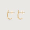 Twisted Rhythm Diamond Hoop Earrings,,hi-res view 4
