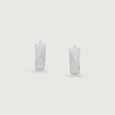 Grid Glow Silver Hoop Earrings,,hi-res view 5